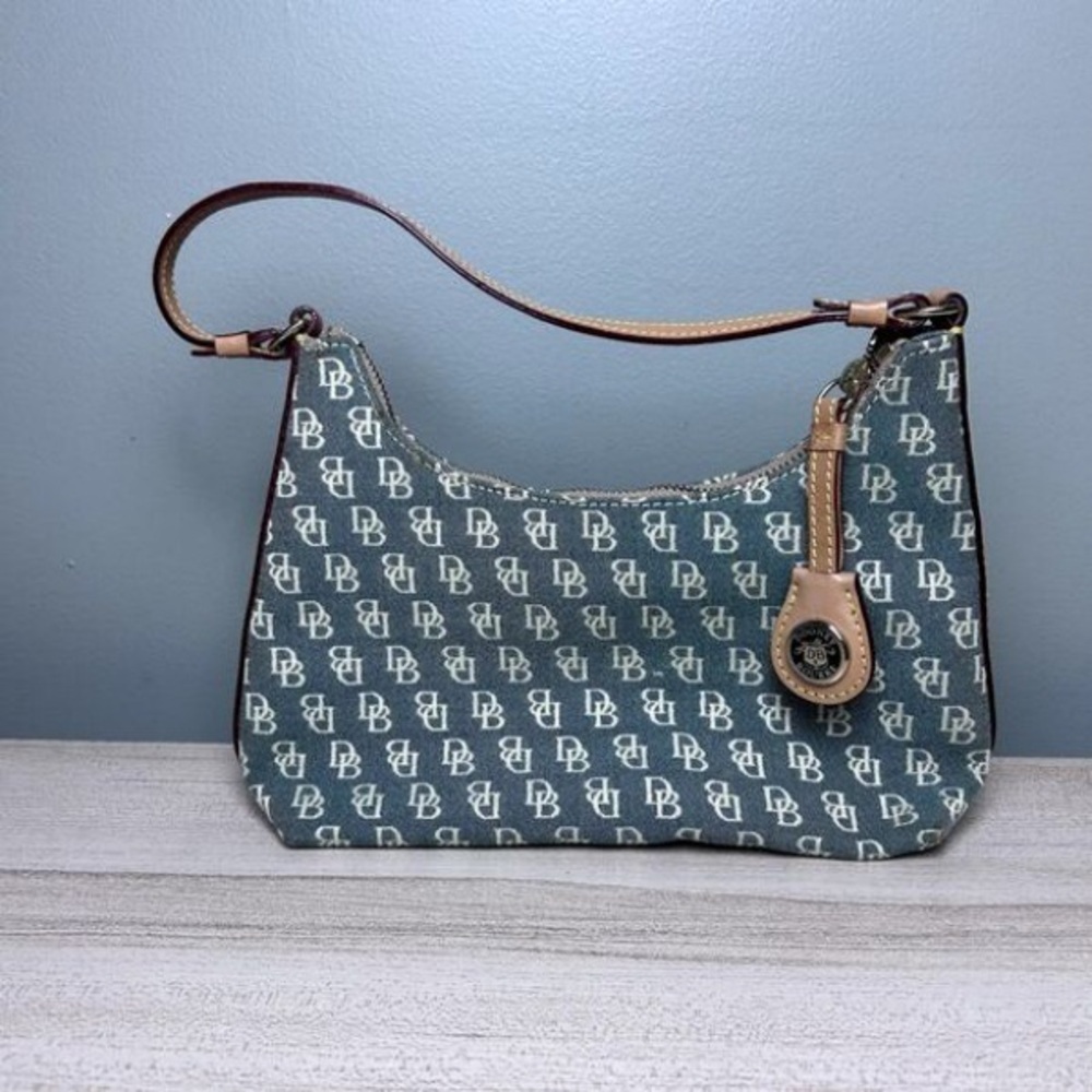 Dooney & Bourke Teal Monogram Shoulder Bag